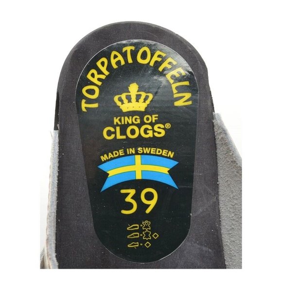 Torpatoffeln Lotta Leopard Print Swedish Wooden Clog 39 - Picture 6 of 6